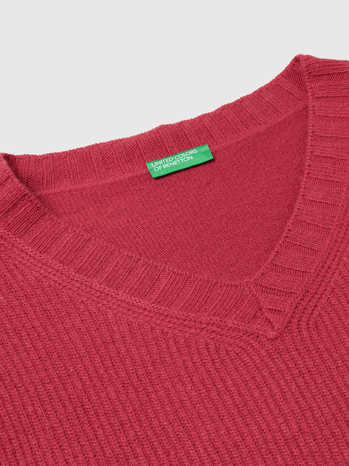 V NECK SWEATER L/S Women image number 3